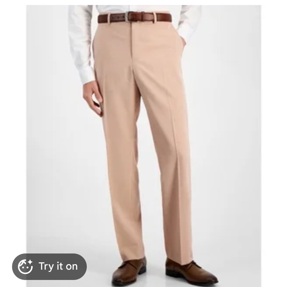 Perry Ellis / Essentials Modern Slim Fit Dress Pants Salmon 34x32